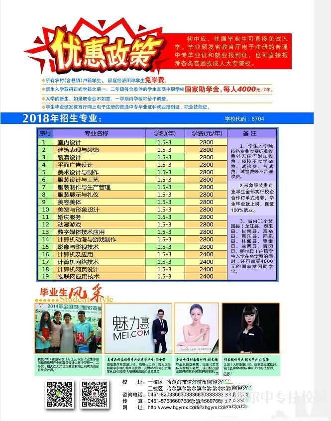哈爾濱工業(yè)美術(shù)設(shè)計學(xué)校2018春季招生簡章