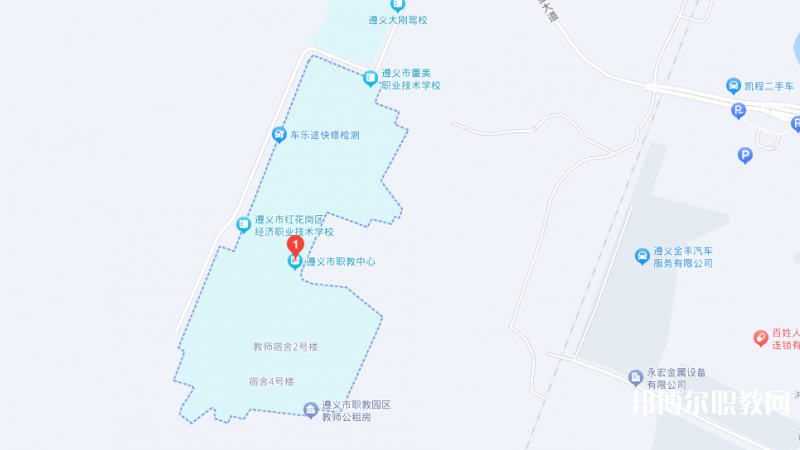 遵義市職教中心地址，乘車(chē)路線(xiàn)
