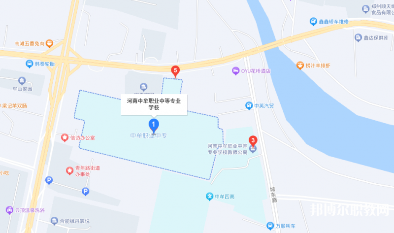 中牟縣職業(yè)中等專業(yè)學校地址，乘車路線