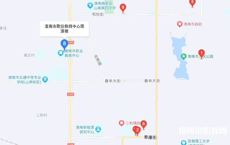 淮南經濟技術學校地址，乘車路線